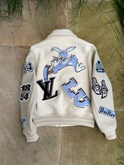 lv white jacket virgil|virgil abloh varsity jacket.